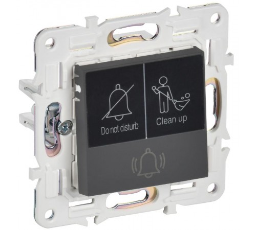 SKANDY Кнопка звонка с индикацией для отелей 10А SK-V17G графит   SK-V14-2-10-K53  IEK