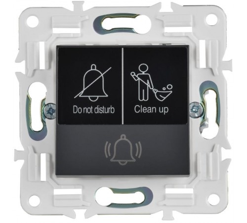 SKANDY Кнопка звонка с индикацией для отелей 10А SK-V17G графит   SK-V14-2-10-K53  IEK