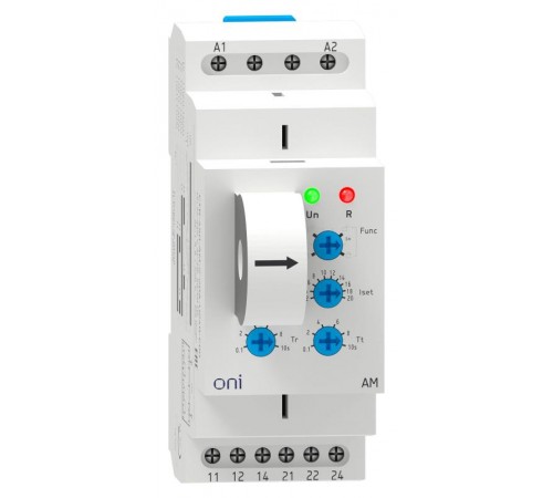 Реле контроля тока AM 2А-20А 2 конт. 24-240В AC/24В DC  CTR-450-AM-2-20A-U240-C00  ONI