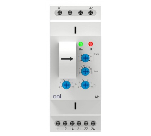 Реле контроля тока AM 2А-20А 2 конт. 24-240В AC/24В DC  CTR-450-AM-2-20A-U240-C00  ONI