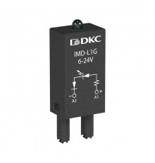 Модуль индикации и защиты, LED зеленый+Варистор (A1+), 120V AC/DC  IMD-LV3G  DKC