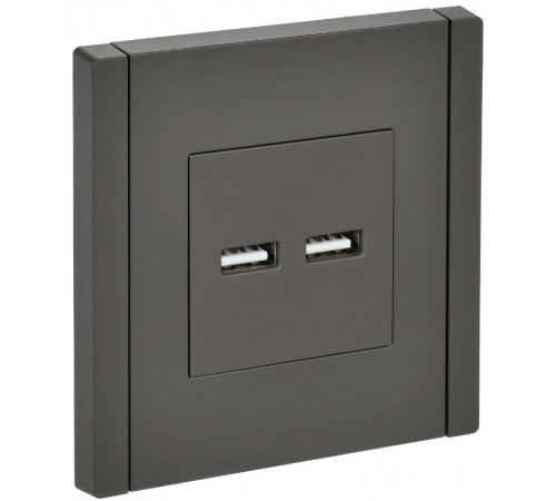 FORTE&PIANO Розетка USB A+A 3,1А FP349 серый  FP-U21-D31-K03  IEK