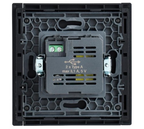 FORTE&PIANO Розетка USB A+A 3,1А FP349 серый  FP-U21-D31-K03  IEK