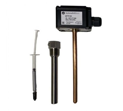 Датчик температуры погружной, -50...+150°С Pt1000 150мм с гильзой 100мм  SPTP150  SE
