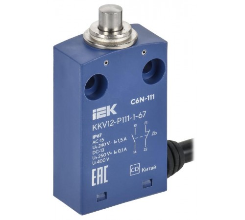 Выключатель концевой C6N-111 толкатель IP67  KKV12-P111-1-67  IEK