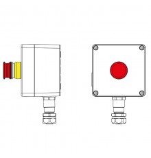 Взрывозащищенный пост управления из алюминия CPE-A-12-(1xP3E(11))-1xKAEPM2MHK-15(C)1Ex d e IIC Т5 Gb / Ex tb IIIC T95°C Db IP66  2201.121.22.1203  D