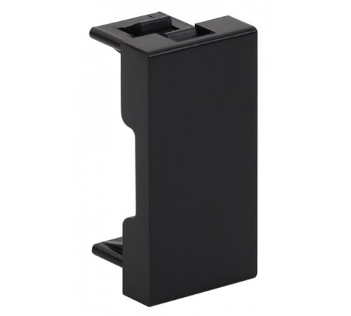Заглушка модульная 45х22,5 мм чернаяАДЛ 13-906-ЧРувинил