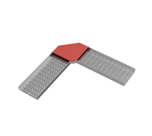 Крышка горизонт. угла 90 гр. 500 мм "ПЛЮС" HD  KGLplus90-500 HD   КМ-профиль