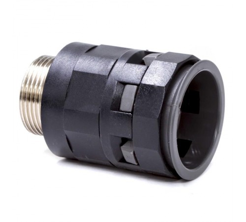 Муфта труба-коробка с металлической резьбой DN 48 мм, М50х1,5, полиамид, цвет черный  PAS48M50N  DKC