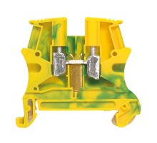 Винтовая клемма Viking 3 - заземляющая - однополюсная - металлическое основание - шаг 8 мм - желто-зеленый  037172  Legrand