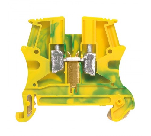 Винтовая клемма Viking 3 - заземляющая - однополюсная - металлическое основание - шаг 8 мм - желто-зеленый  037172  Legrand