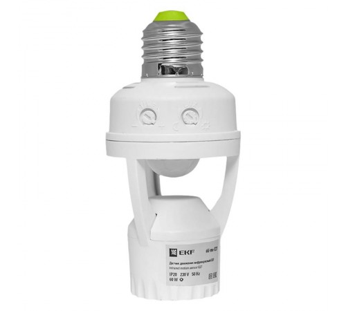 Датчик движения ИК  E27 60Вт 360гр. до 7м IP20 EKF PROxima   dd-ms-E27   EKF