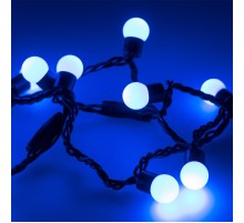 Светодиодная гирлянда ARD-BALL-CLASSIC-D17.5-20000-BLACK-200LED BLUE (230V, 14W)  025589  Arlight
