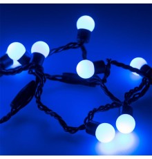 Светодиодная гирлянда ARD-BALL-CLASSIC-D17.5-20000-BLACK-200LED BLUE (230V, 14W)  025589  Arlight