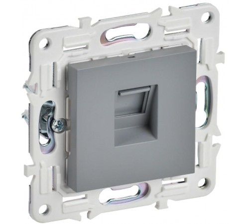 SKANDY Розетка компьютерная RJ45 кат.6 SK-K02Gr серый  SK-K10-2-K03  IEK