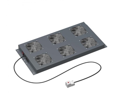 Потолочный модуль 6 вентиляторов с термостатом для крыши 800 RAL9005  R5VSIT8006FTB  DKC