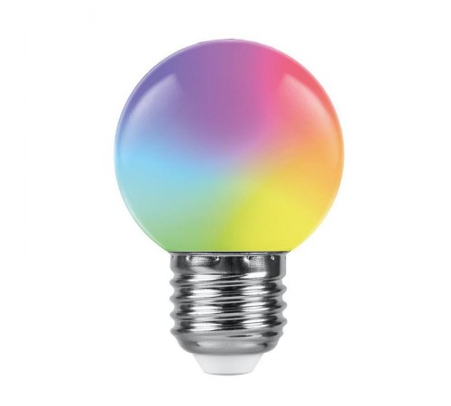 Лампа светодиодная LB-371 (3W) 230V E27 RGB для белт лайта G60 матовый плавная сменая цвета  38115  Feron