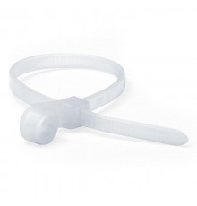Хомут P6.6 с монтажным отверстием M6, белый 7,6x300  252300SR-H  DKC