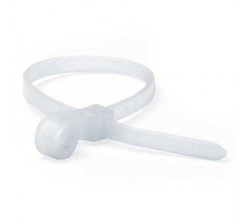 Хомут P6.6 с монтажным отверстием M6, белый 7,6x300  252300SR-H  DKC