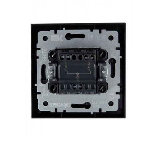 BRITE Выключатель 2-клавишный 10А в сборе ВСР10-2-0-БрТБ темная бронза  BR-V20-0-10-K45-F  IEK