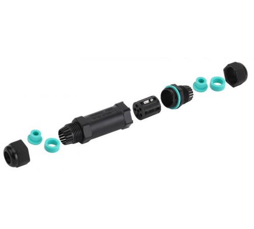 Аксессуары для клемм NO-224-18 ЭРА Коннектор кабельный прямой IP68 3-Pin  Б0043936  ЭРА