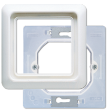 Рамка 9090 мм, в комплекте с уплотнительной мембраной для установки изделий серии WU 600; белая  CD681WUWW  Jung