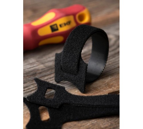 Хомут-липучка 15х210 мм черный (20 шт) EKF PROxima  hlct-2-b  EKF