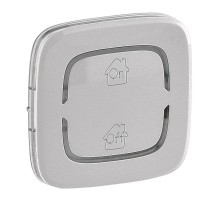 Valena ALLURE Алюминий MyHome Накладка для мех. BUS/SCS с симв "GEN-On-Off" 2 мод  755369  Legrand