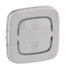 Valena ALLURE Алюминий MyHome Накладка для мех. BUS/SCS с симв "GEN-On-Off" 2 мод  755369  Legrand