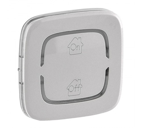 Valena ALLURE Алюминий MyHome Накладка для мех. BUS/SCS с симв "GEN-On-Off" 2 мод  755369  Legrand