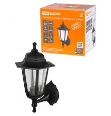 Светильник садово-парковый НБУ 06-60-001 60Вт ЛН/КЛЛ/LED Е27 IP44 шестигранник, настенный, пластик, черный  SQ0330-0701  TDM