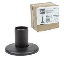 Опора с крышкой для садово-парковых светильников UFP-E11BN-095 BLACK H=95мм, металл, черный  UL-00000190  Uniel