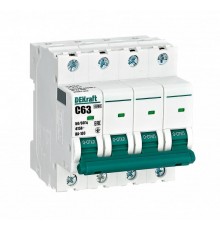 Выключатель автоматический четырехполюсный ВА-103 4Р 63А характеристика C 6кА  12327DEK  DEKraft