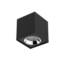 Светодиодный светильник DL-02 Cube накладной 125х135 20 Вт 3000 K RAL9005 черный муар  V1-R0-T0360-20000-2002030  VARTON