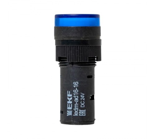 Матрица светодиодная AD16-16HS синяя 24В DC (16 мм) PROxima  ledm-ad16-24-b  EKF