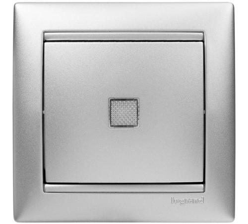 Valena Алюминий Выключатель 1-клавишный с подсветкой  770110  Legrand
