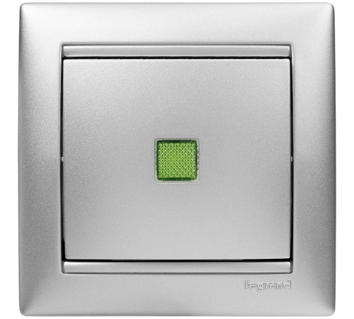 Valena Алюминий Выключатель 1-клавишный с подсветкой  770110  Legrand