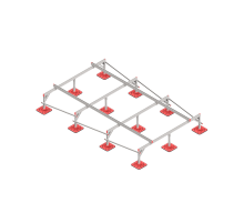 Опорная конструкция для установки оборудования TECHNORAPTOR FOOT 2500х4000  KM-TR-F-SSEI-2500-4000  КМ - профиль