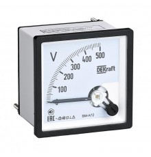 Вольтметр аналоговый 500В AC 72х72 1,5  50243DEK  DEKraft