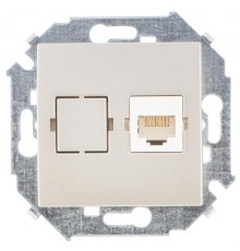 Simon 15 Шампань Розетка компьютерная RJ45 кат.5е, Systimax  1591598-034  Simon