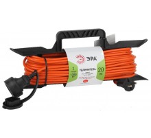 Удлинитель силовой ЭРА UFx-1-2x0.75-20m-IP44 на рамке б/з 1 гн 20м ПВС 2x0.75  Б0046821  ЭРА