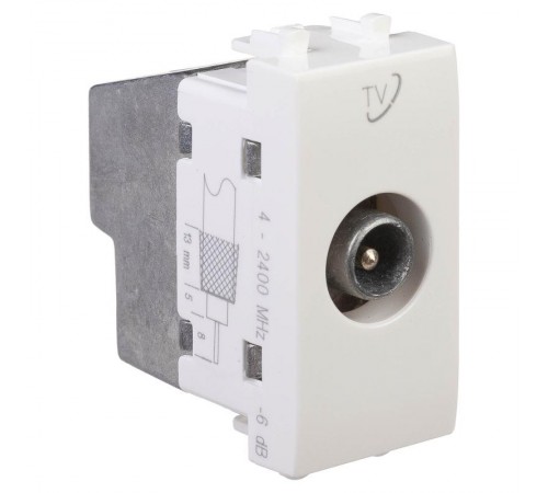 Розетка ТВ проходная "Белое облако" "Avanti", 1 мод  4400511  DKC