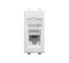 Компьютерная розетка "Белое облако" "Avanti" RJ-45 модульная, кат. 6, 1 мод  4400291  DKC