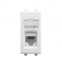 Компьютерная розетка "Белое облако" "Avanti" RJ-45 модульная, кат. 6, 1 мод  4400291  DKC