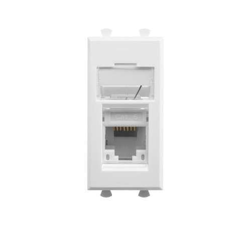 Компьютерная розетка "Белое облако" "Avanti" RJ-45 модульная, кат. 6, 1 мод  4400291  DKC