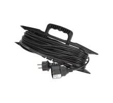 Удлинитель-шнур на рамке ПВС 3х0,75мм, 30м, с/з, 6А, 1300Вт, IP20, черный  13-4915  PROconnect