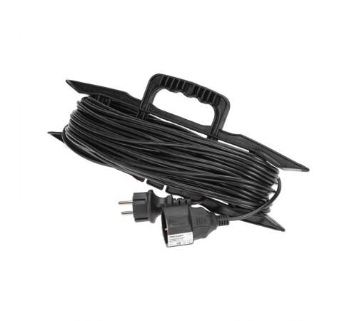 Удлинитель-шнур на рамке ПВС 3х0,75мм, 30м, с/з, 6А, 1300Вт, IP20, черный  13-4915  PROconnect