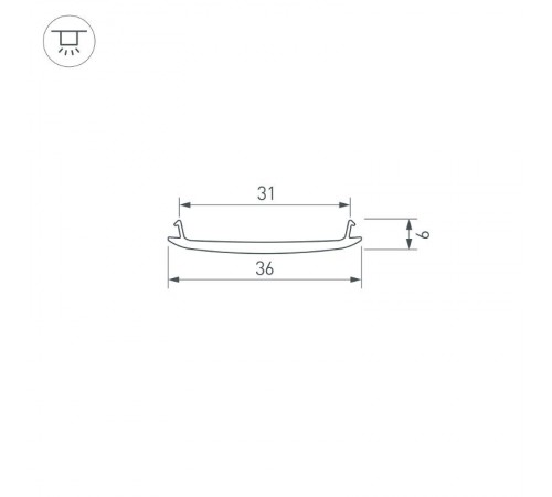 Экран STRETCH-S-35-CEIL-CENTER-10m (GAMMA35) (Arlight, -)  040821  Arlight