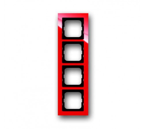 Рамка 4-постовая, серия axcent, цвет красный  1754-0-4352   2CKA001754A4352  ABB