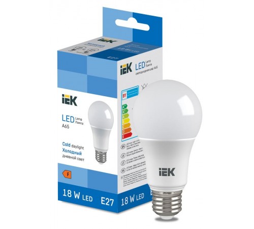 Лампа светодиодная Bulb A65 1850lm 6500K E27  LL-I-A65-18-230-65-E27  IEK